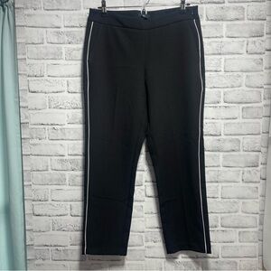 Simply Vera Vera Wang Tuxedo Strip Ankle/Crop Pants Medium